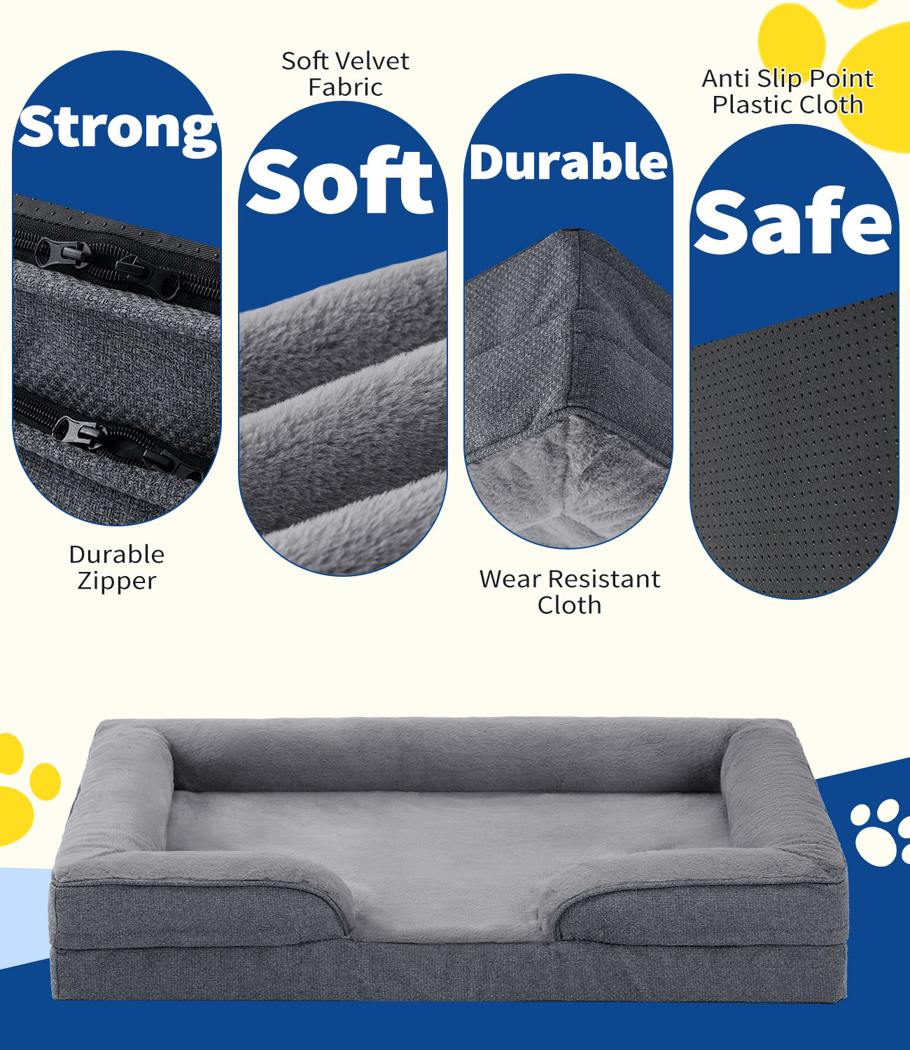 Orthopedic Support Dog Sofa | Masion De Paw