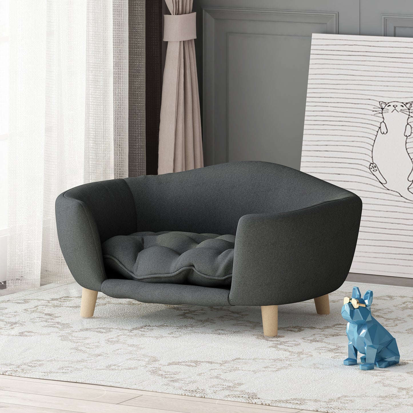 Luxury Modern Dog Sofa Bed – Orthopedic Pet Couch with Washable Cushion | Masion De Paw