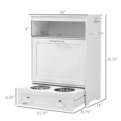 Luxury Pet Feeder Station Locker (white) | Masion De Paw