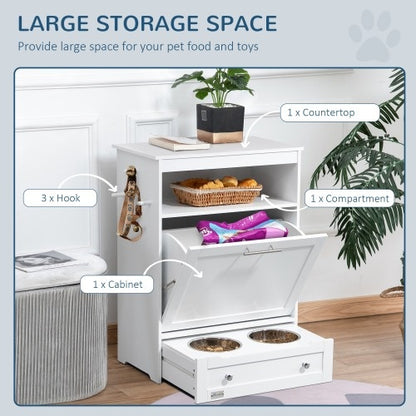 Luxury Pet Feeder Station Locker (white) | Masion De Paw