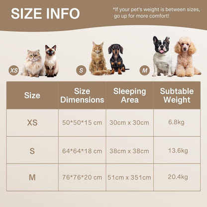 Masion De Paw™ Luxury Fluffy Pet Bed – Calming Washable Round Pet Bed for Small Dogs & Puppies (Cream)