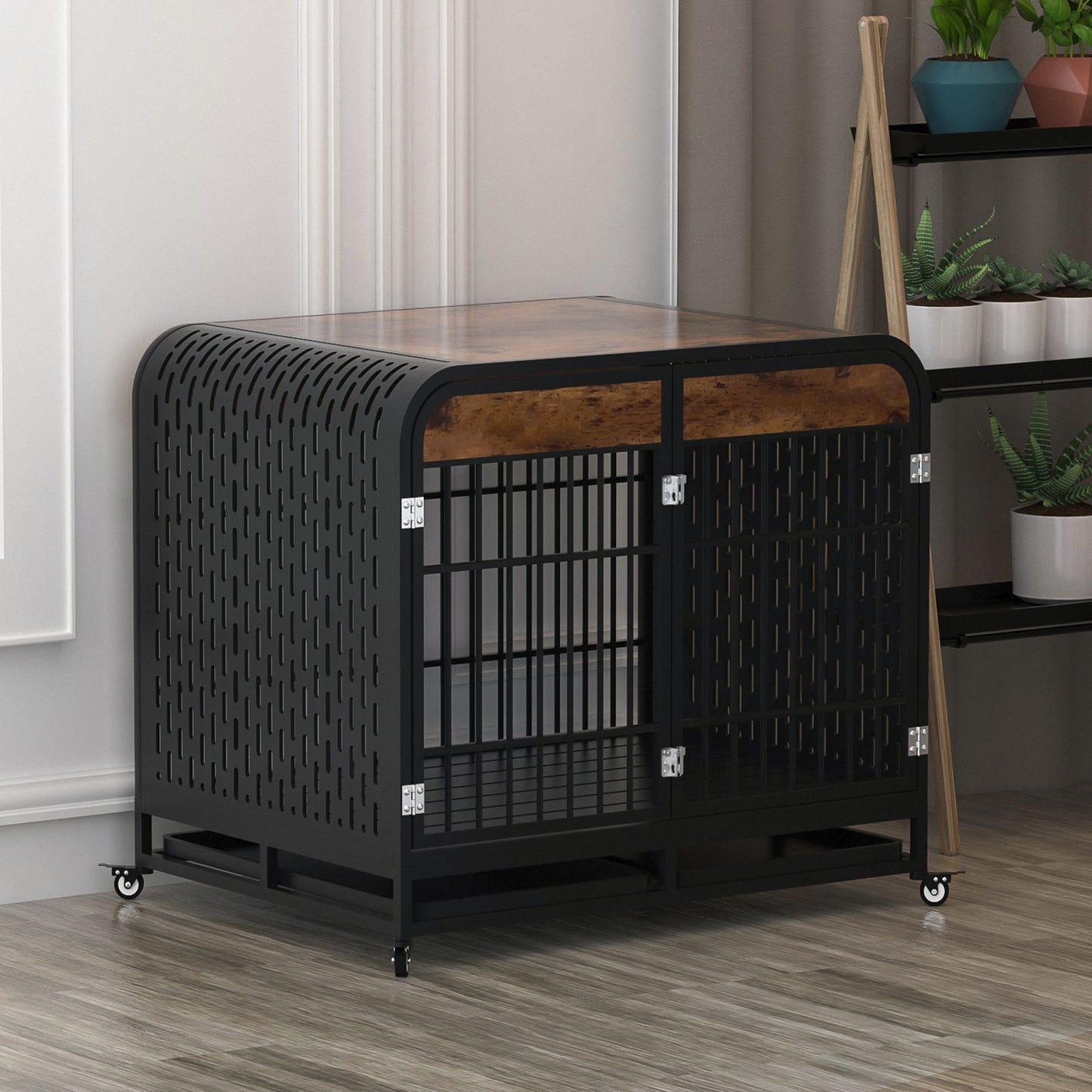 Premium Wooden Dog Crate Table – Heavy-Duty Furniture-Style Kennel for Large Dogs | Masion De Paw